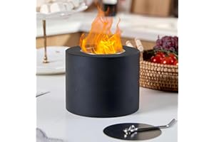 Xbrigh Tabletop Fire Pit Mini Table Top Firepit Personal Tabletop Fire Place Fire Pit Smore Maker Steel Fire Bowl White Elephant Gift Housewarming