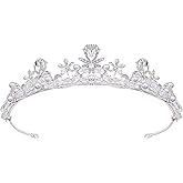 Oriamour Crystal Tiaras and Crowns Headband For Women Birthday Pageant Wedding Prom Princess Crown Bridal Tiara With Clear Beads,Wedding Tiara for Bride (Silver)