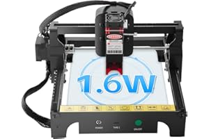 Roomark 1.6W Output Laser Engraver Machine, Laser Cutting Machine, Engraving Wood and Metal, 130 * 130mm Maximum Working Size, Laser Cutter and Engraver Machine