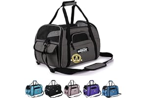 EliteField Soft Sided Pet Carrier (3 Year Warranty, Airline Approved), Multiple Sizes and Colors Available (17" L x 9" W x 12" H, Charcoal Gray)