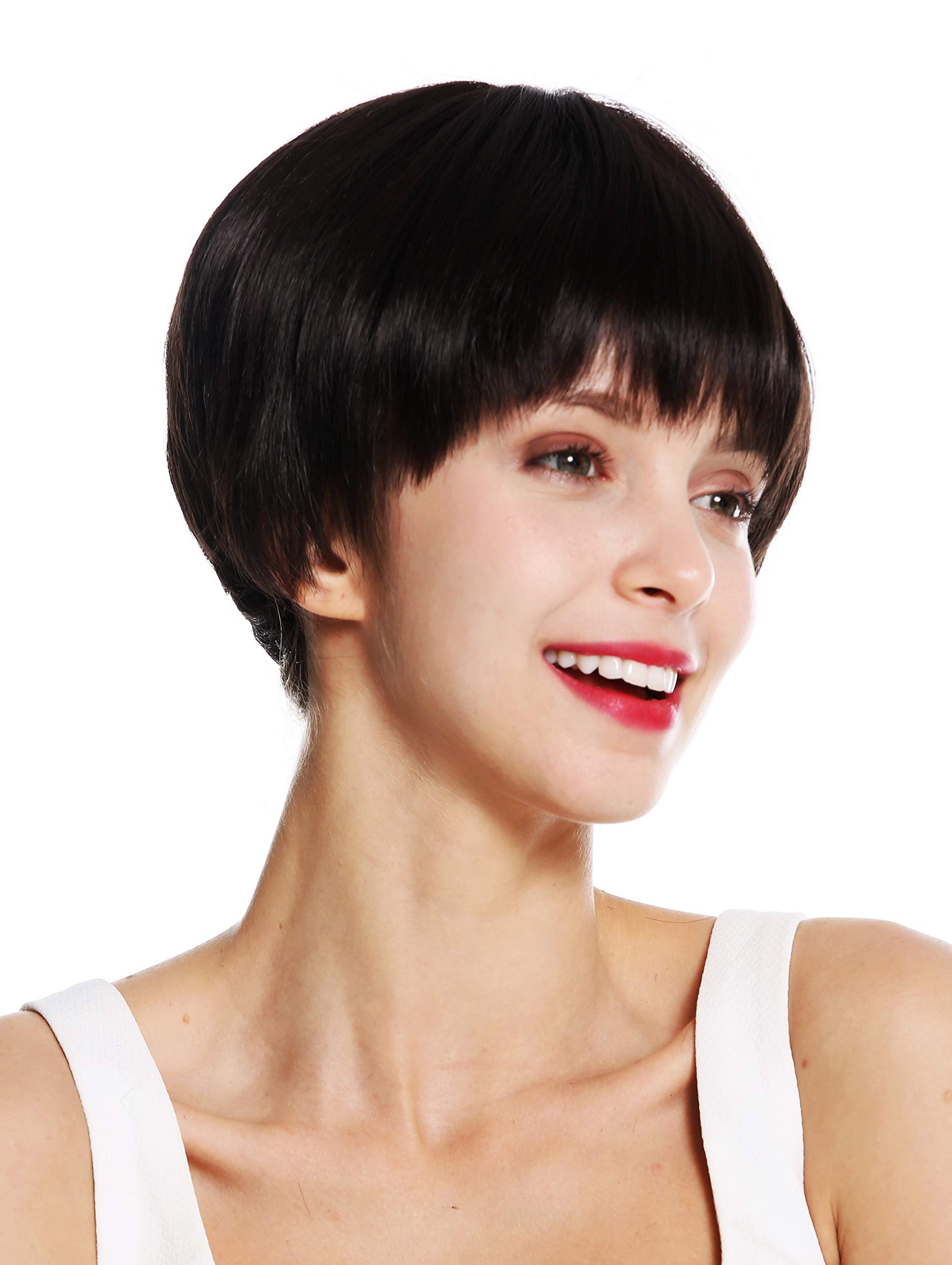 WIG ME UP - VK-53-4 quality women's wig short sleek pageboy cut dark brown