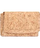 Hudson & JamesLadies Designer Hudson & James Cork Vegan RFID Blocking Shield Compact Card Holder Wallet Purse Multi Credit Card Women Clutch Wallet with Zip Pocket (Cork 07 Plain)