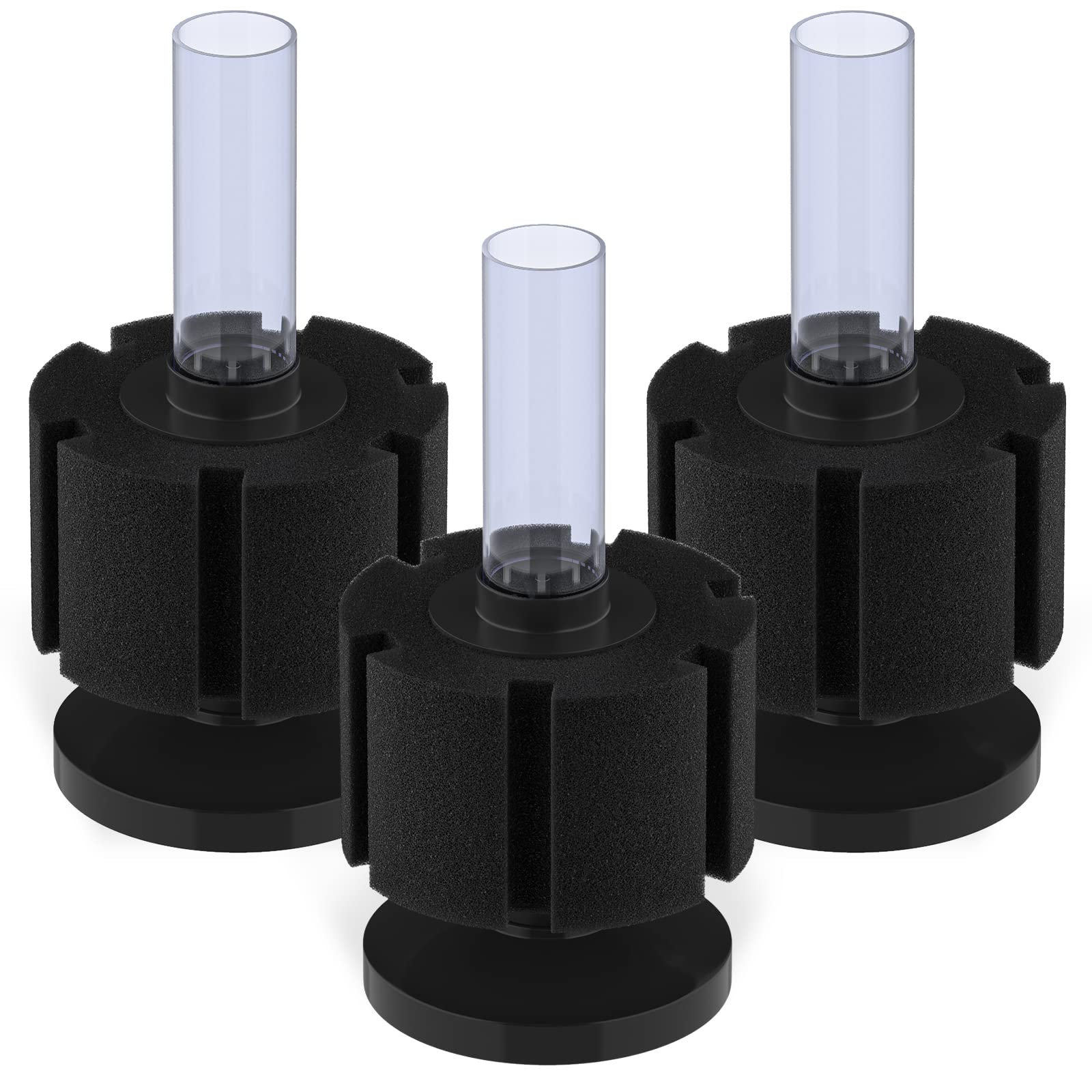 Pawfly 3 Pack Aquarium Bio Sponge Filter Quiet Betta Fry Shrimp and Small Fish Foam Filter for Fish Tank up to 120 Litre