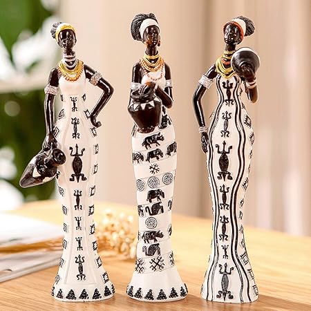 muñecas africanas en ceramica