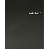 Notebook: Unlined Notebook - Large (8.5 x 11 inches) - 100 Pages - Black Cover