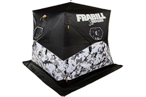 Frabill Bro Hub Top & Sides Insulated 2 - 3 Man Snow Camo Shelter