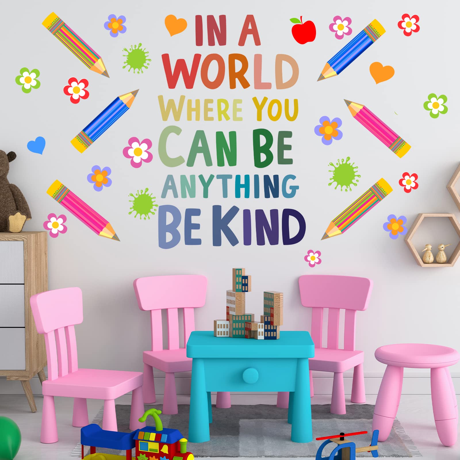 Colorful Inspirational Wall Decals for Kids Bedroom - Motvational Phrase Children DIY Wall Art Stickers for Classroom, Nursery, Playroom - Removable Positive Sayings Lettering Peel and Stick Decor