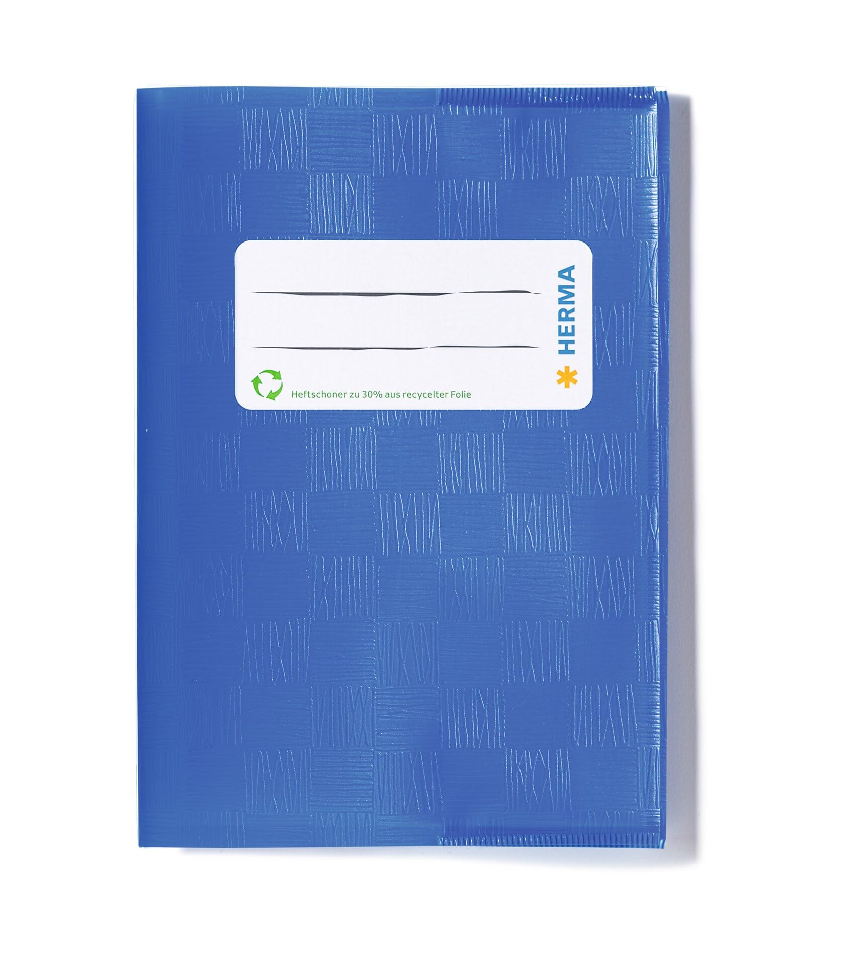 HERMA Exercise Book Cover A6 Portrait, with Inscription Label, Made of wipeable and Sturdy Plastic, Slip on Cover Jackets for School, Blue, 19897 — image 1