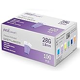 Medt Safety Lancets 28G 1.8mm - Pack of 100 | For Blood Glucose Testing, Diabetes Care &amp; Finger Prick Sampling, Pressure Activated, Gamma Sterilized
