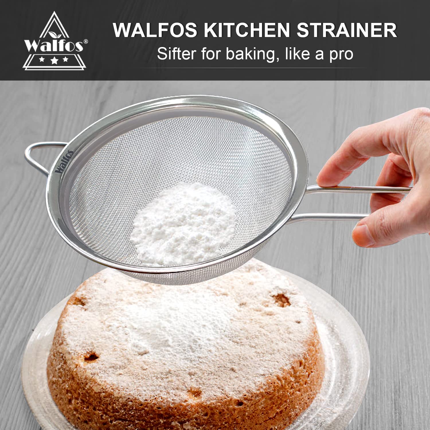 Walfos Extra Fine Mesh Strainer Set of 4-9.35