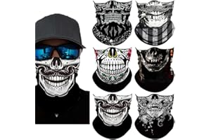SIDASION Neck Gaiter Mask,Bandana Gator Face Cover Mask Sun UV Protection,Neck Warmer Balaclava,Tube Face Scarf,Headband for Outdoor
