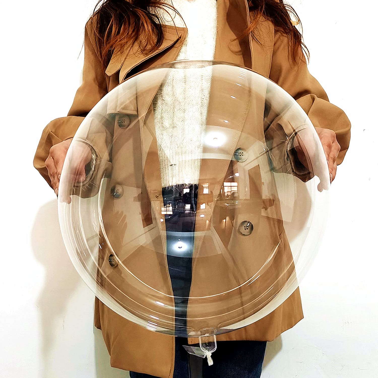 Clear Bobo Balloons 50 Packs, 20 Inch Helium Style Transparent Bubble Bobo Baloons for LED Light Up Balloons, Gifts for Christmas,Wedding,Birthday Party Decorations (LED String Not Included)