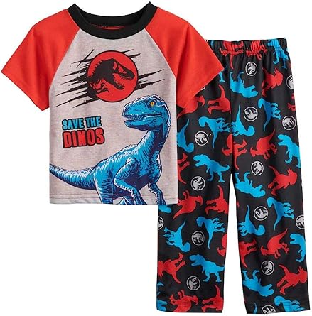 Amazon Com Jurassic World Raptor Pijama Para Ninos Pequenos Classic 2t Rojo Negro Clothing
