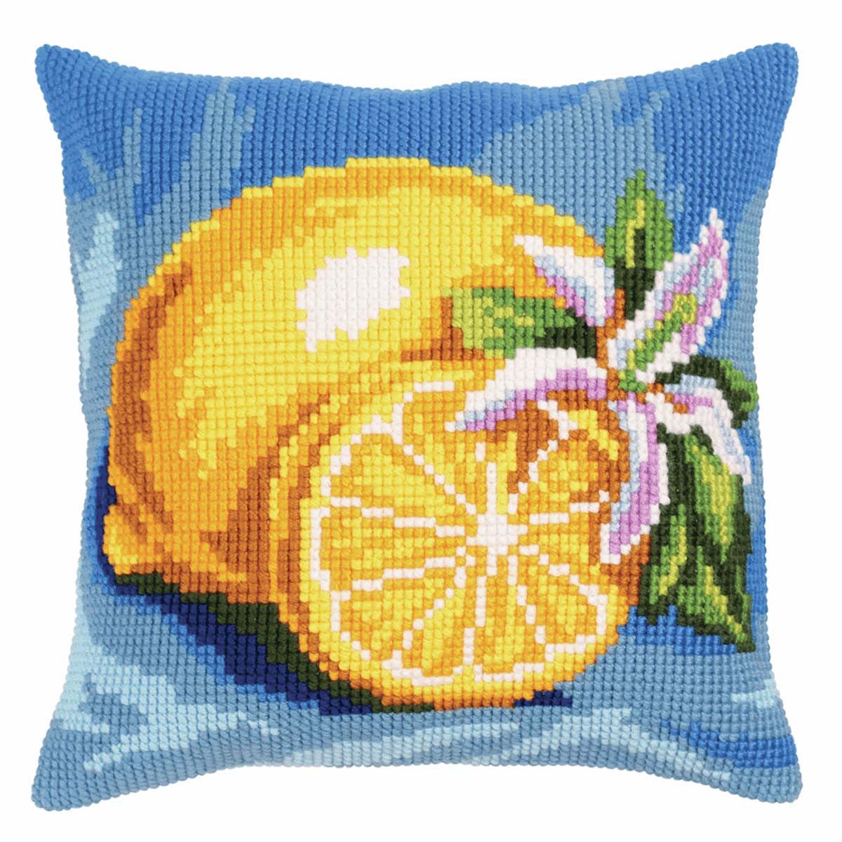 Collection d'Art Cushion KIT/Mature LEMON/40 X 40, Cotton Acrylic, Multi, 40 x 40cm