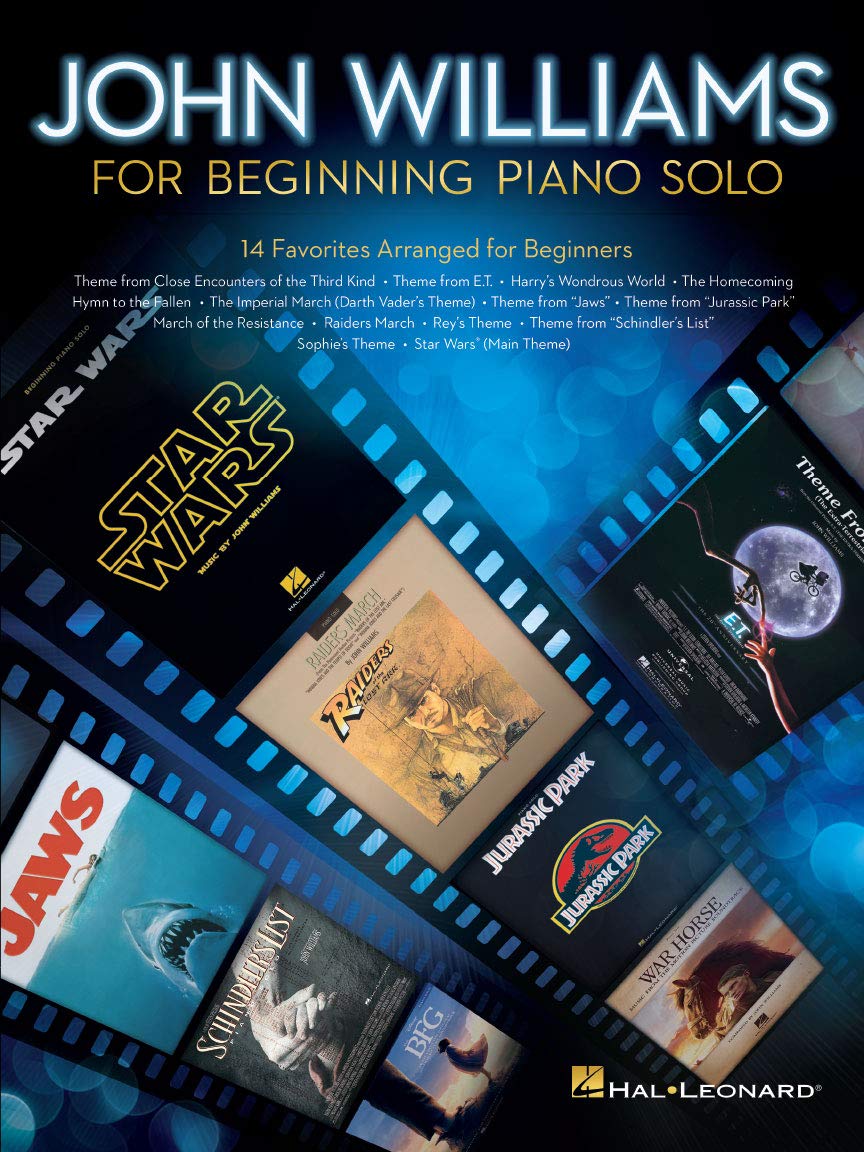 John Williams for Beginning Piano Solo Sheet Music | Easy Movie Themes for Kids and Students | Piano Songbook for Star Wars, Harry Potter, Jurassic Park and More | Beginner Piano Music Book