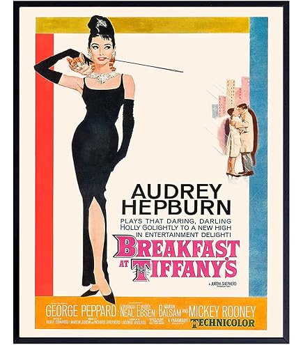 Amazon.com: BUY ART FOR LESS Officially Licensed Breakfast at Tiffanys - Audrey  Hepburn with Cigarette Art Poster - 36 x 24 Inch - Decorative Print -  Poster Paper