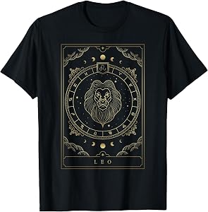 Leo Horoscope and Zodiac Constellation Symbol T-Shirt