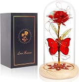 Beferr Galaxy Colorful Rose LED Glass Rose Gift for Mom Valentine Birthday view 4