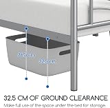 Yaheetech 3ft Single Bed Metal Frame Cloud Headboard Silver Slats view 7