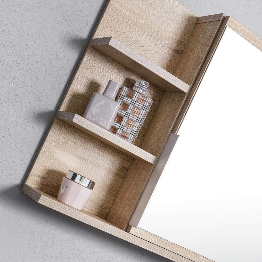 DOMTECH Home Decor Armario De Ba ntilde o Espejo Con Estantes Espejo De