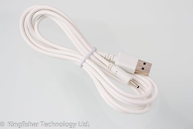 Kingfisher Technologie 2 m USB 5 V 2 A PC Weiß Ladegerät Power Kabel führen Adapter (22AWG) für 5,8 GHz Erziehungshalsband fü