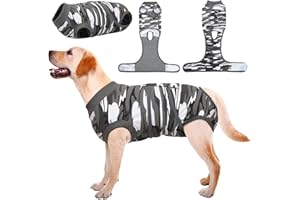 Kuoser Recovery Suit for Dogs Cats After Surgery, Professional Pet Recovery Shirt Dog Abdominal Wounds Bandages, Substitute E-Collar & Cone,Prevent Licking Dog Onesies Pet Surgery Recovery Suit