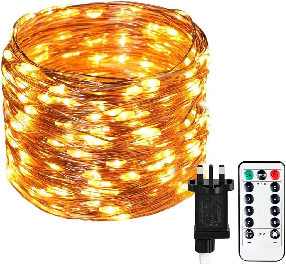 Koopower Fairy Lights Plug in, 22m/72ft 200 LEDs Main Powered Garden