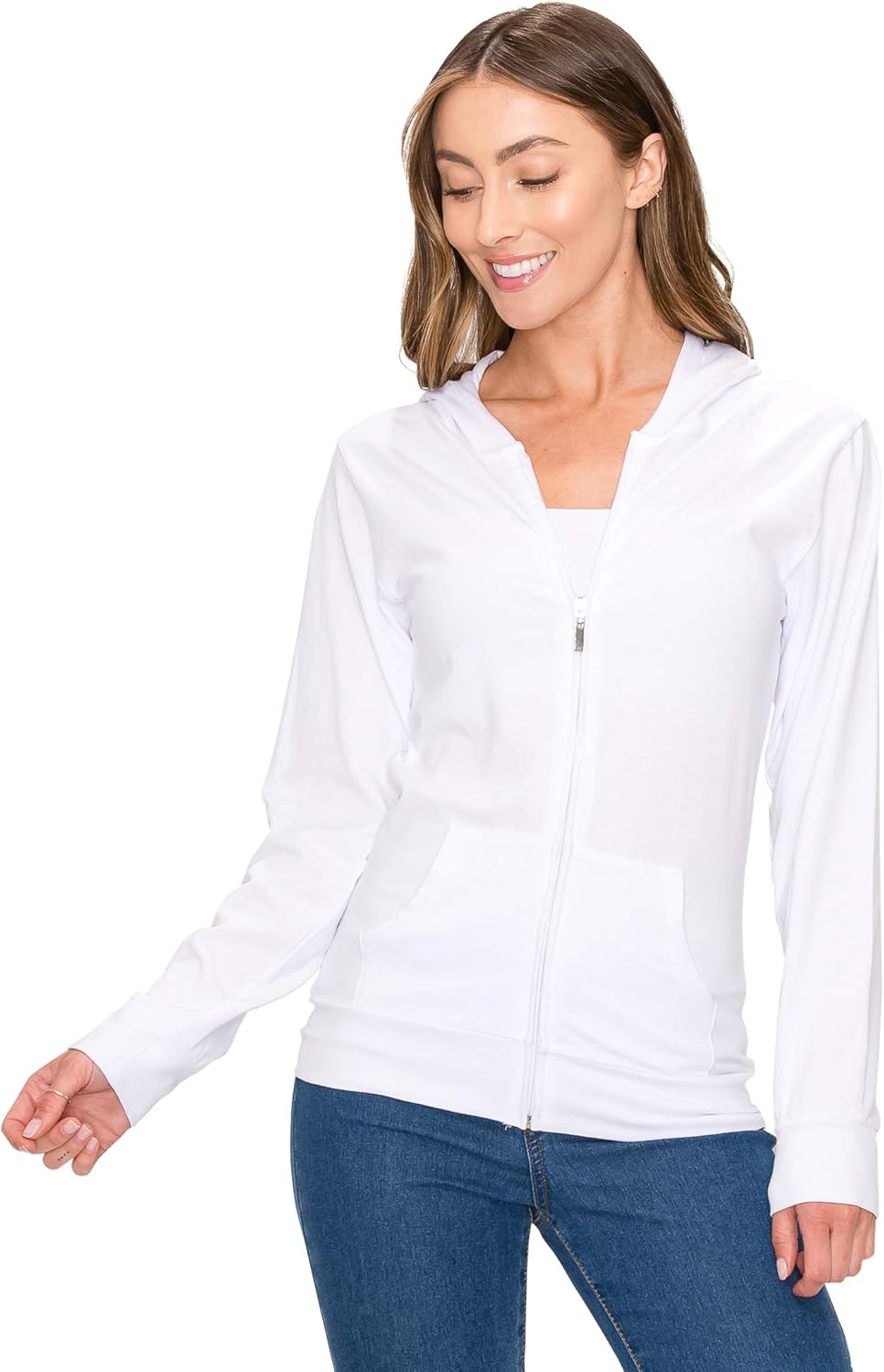 lightweight zip up sweatshirt