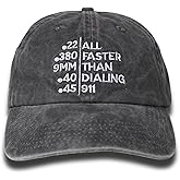InnoBeta Gun Lover Gifts for Men & Women, Adjustable Vintage Baseball Cap Washed Cotton Embroidered Hat Grey
