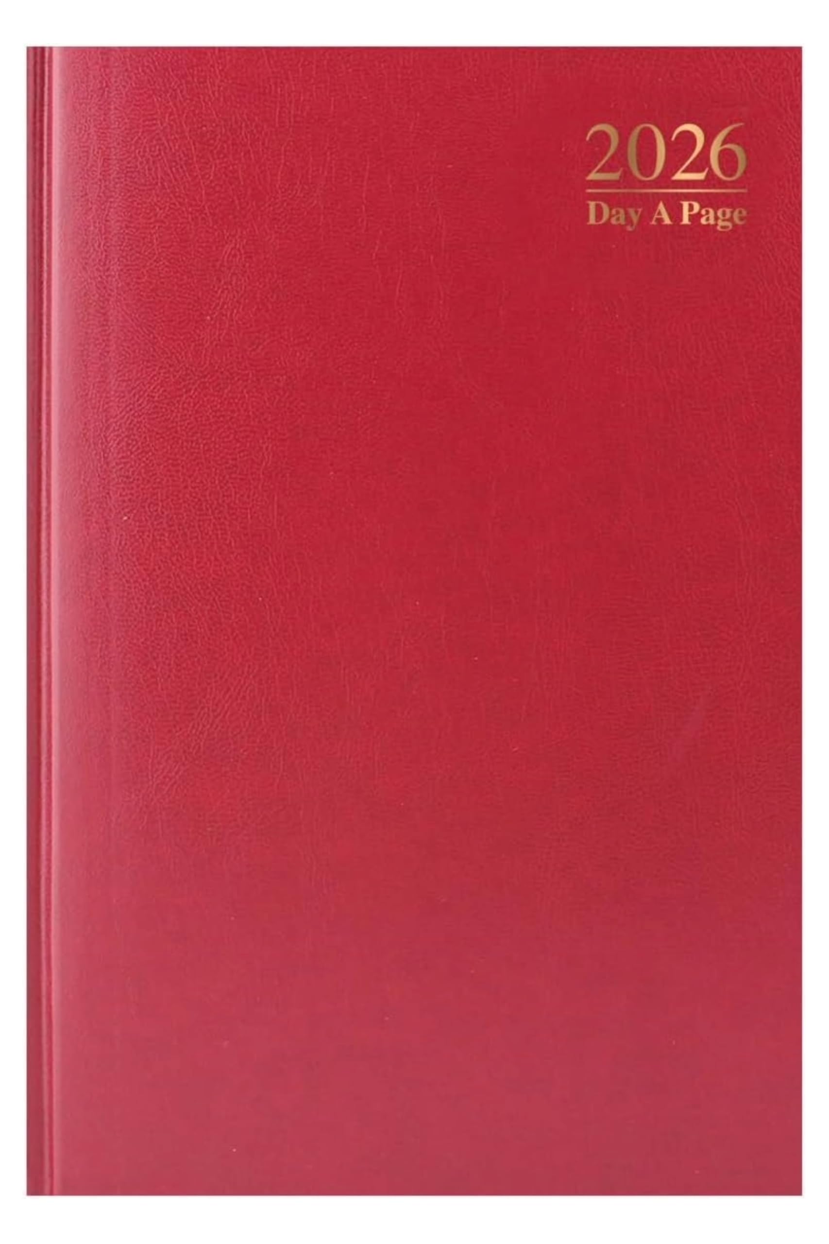 a4 diary 2026 day per page - Burgundy