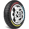 Felixstory 10x2.5-6.1 Solid Tire with Hub，Fit for KUGOO M4 Electric Scooter，with 140mm Disc Brake, with 2.71" Offset Hub 0.45" Bearing, Off Road Tubeless Tire, Wear-resistant Puncture-proof