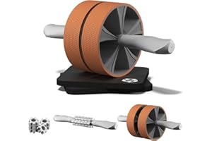 EnterSports Ab Roller Wheel, Ab Workout Equipment Exercise Wheels Set for Abdominal Core Strength Muscle Training, Muscle Roller Stick Reduce Muscle Soreness Tightness Leg Cramps & Back Pain for Home Gym