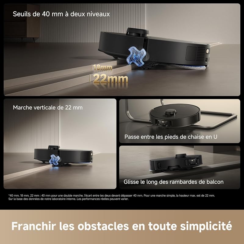 Matrix10 Pro Robot Aspirateur Laveur, Station Multi-serpillières