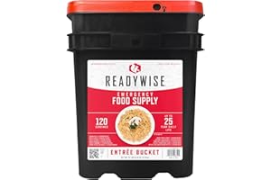 ReadyWise Emergency Food Supply - 120 Servings Favorites Sample Bucket, Survival Food Kit, Freeze Dried Prepper Food & Dehydrated Meals for Camping Essentials & Backpacking, up to 25 Year Shelf Life