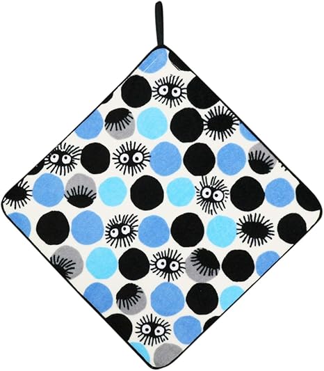 Amazon Co Jp 丸眞 ループタオル ジブリ となりのトトロ 33 33cm わくわくクロスケ お名前ネーム付き ホーム キッチン