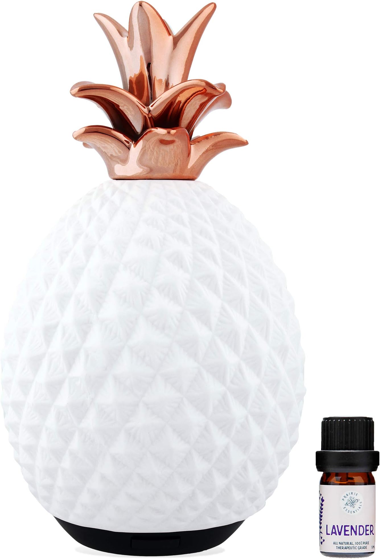 Ceramic Pineapple Essential Oils Diffuser 120ml with 5ml Bottle of Lavender 100% Pure Therapeutic Grade Essential Oil