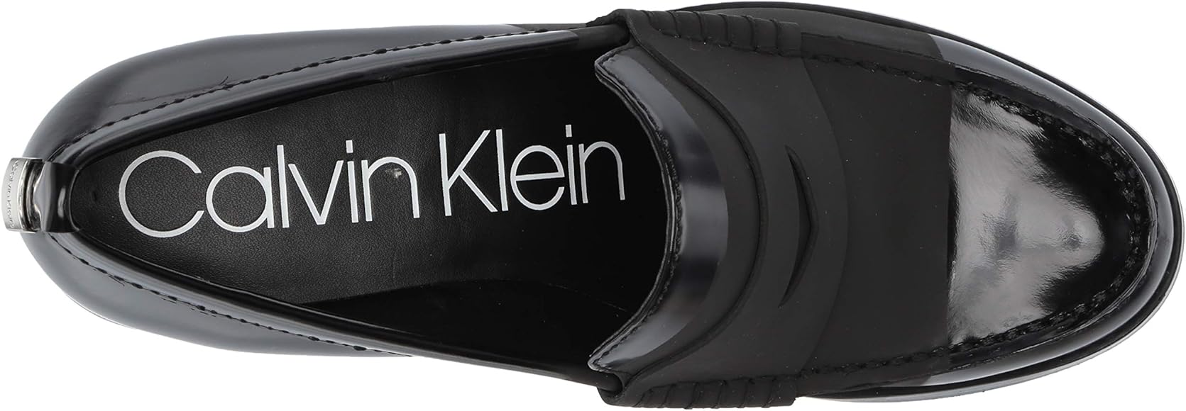 calvin klein pamelyn leather penny loafers