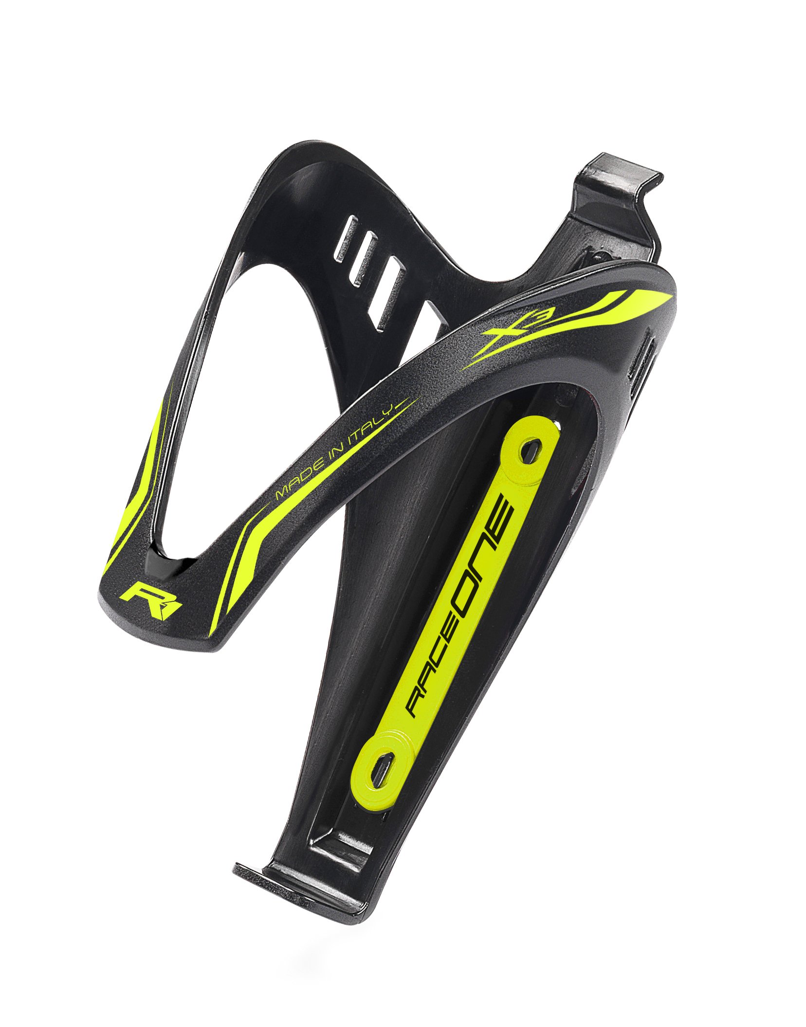 RaceOne - X3 Water Bottle Cage for Bicycle Bottles in Black/Yellow Fluro