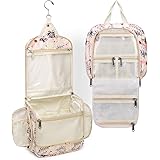 WANDF Large Toiletry Bag with Medicine Pocket Jewellery Bag and Clear Wet Separation Compartments Water-resistant Nylon Trave