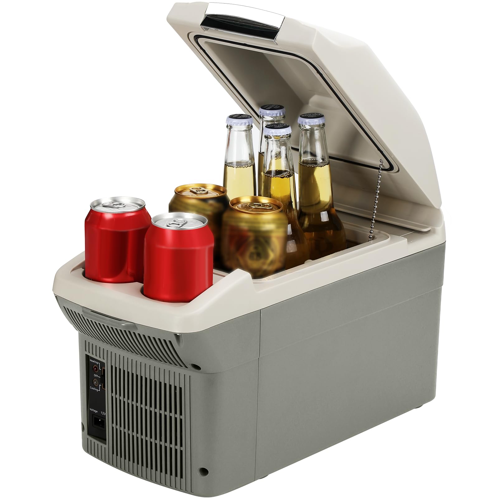 Photo 1 of ICEROVER 12V Car Refrigerator Cooler/Warmer 8 Quart (9L) 40?~140?,12 Volt DC &110V AC, Electric Car Fridge Portable Compact Camping Cooler Thermoelectric 12V Small Fridge for Car, RV, Camping (Grey)