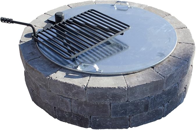 Amazon Com Necessories Fire Pit Cover With Slot Garden Outdoor