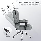 naspaluro Executive Office Chair High Back Ergonomic Tilt Fabric Dark Grey view 4