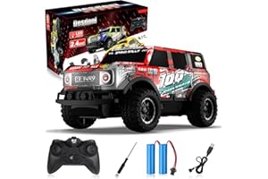 Desdoni Remote Control Car, Light Up RC Car Toys, 2.4GHz 1:24 Scale 15KM/H Off-Road with Cool LED Lights Racing Rechargeable Toy Car for Christmas Birthday Kids Boys Girls