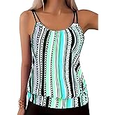 ZAFUL Womens Tankini Tops Blouson Tummy Control Swim Top Loose Fit Bathing Suit Top No Bottom