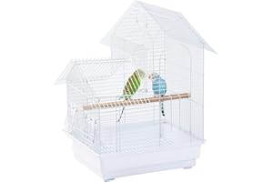 Capuca Small Bird Travel Cage - The Lightweight Small Birds Starter Kit with Birdcages and Accessories Great for Parakeets Lovebirds Parrotlets Finches Canaries