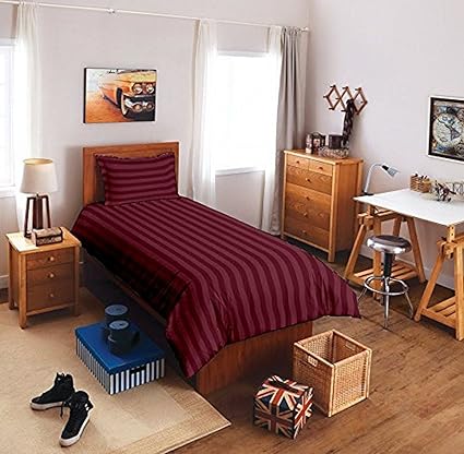 Reliable Trends Plain Stripe Single Elastic Fitted Bedsheets