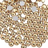 beadsland Flat Back Crystal Rhinestones Round Gems, Lt Colorado Topaz, (2.7-2.8mm) SS10/1440pcs