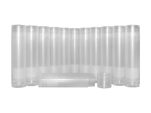 DIY Natural Products Empty Lip Balm Tubes Clear BPA Free 12 Pack DIY Natural Products Empty Lip Balm Tubes Clear BPA Free 12 Pack