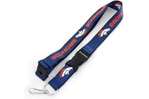 aminco NFL unisex-adult Nfl Sports Team Logo Keychain Ticket Id Holder Clip Lanyard Blue