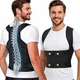 Back Straightener Posture Corrector for Men and Women - Comfortable Full Back Brace Posture Corrector for Daily Wear - Adjustable Shoulder Support Brace for Office, Driving, Study &amp; Back Pain Relief